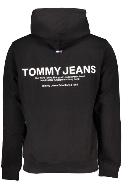 TOMMY HILFIGER MEN'S BLACK ZIPLESS SWEATSHIRT