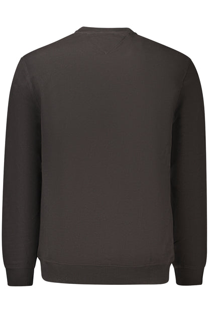 TOMMY HILFIGER MEN'S BLACK ZIP-UP SWEATSHIRT