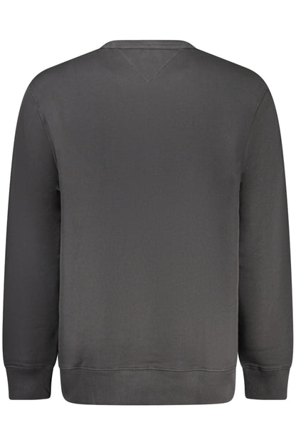 TOMMY HILFIGER MEN'S BLACK ZIP-UP SWEATSHIRT