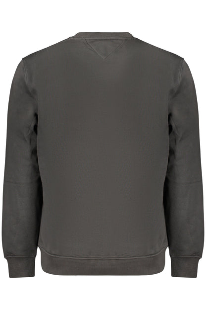 TOMMY HILFIGER MEN'S BLACK ZIP-UP SWEATSHIRT