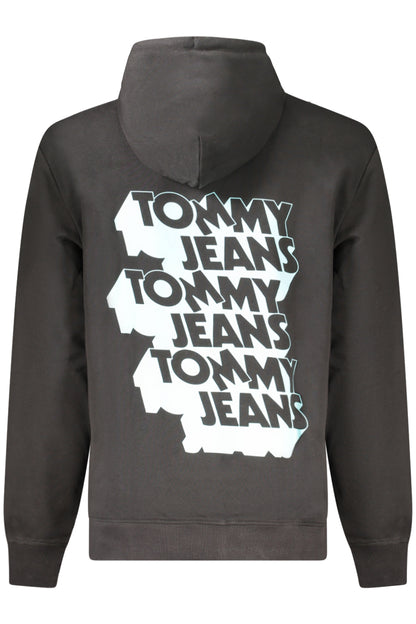 TOMMY HILFIGER MEN'S BLACK ZIP-UP SWEATSHIRT