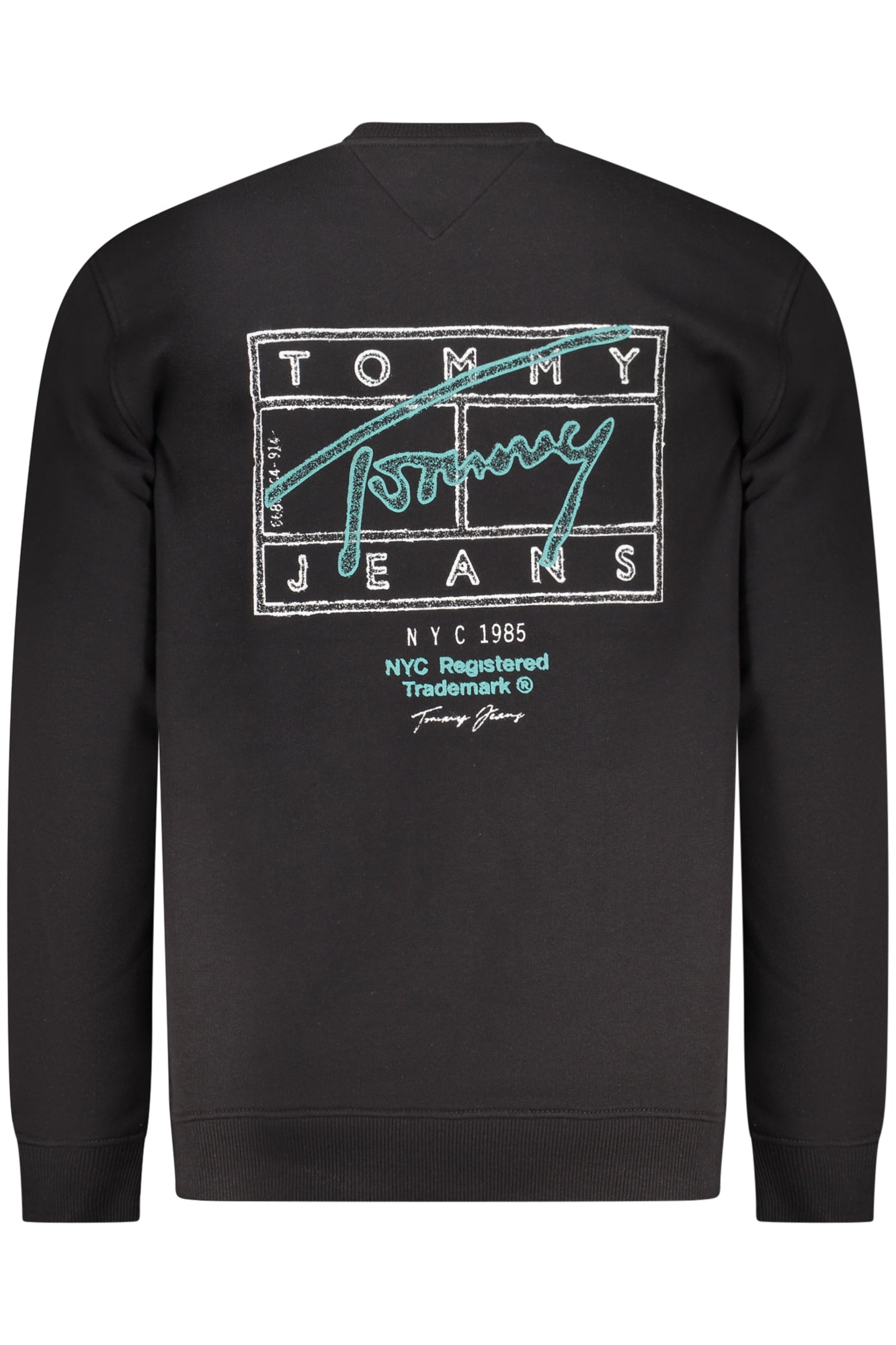 TOMMY HILFIGER MEN'S BLACK ZIP-UP SWEATSHIRT