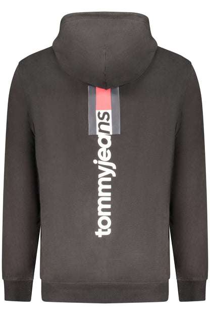 TOMMY HILFIGER MEN'S BLACK ZIP-UP SWEATSHIRT