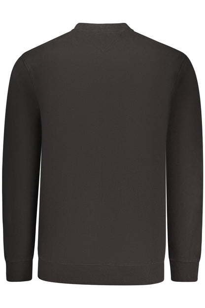 TOMMY HILFIGER MEN'S BLACK ZIP-UP SWEATSHIRT