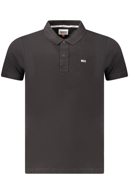 TOMMY HILFIGER MEN'S SHORT SLEEVE POLO BLACK