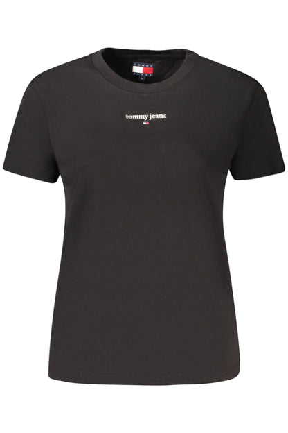 T-shirt noir à manches courtes pour femme Tommy Hilfiger