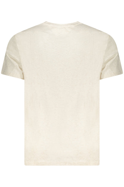 TOMMY HILFIGER SHORT SLEEVE T-SHIRT MEN BEIGE