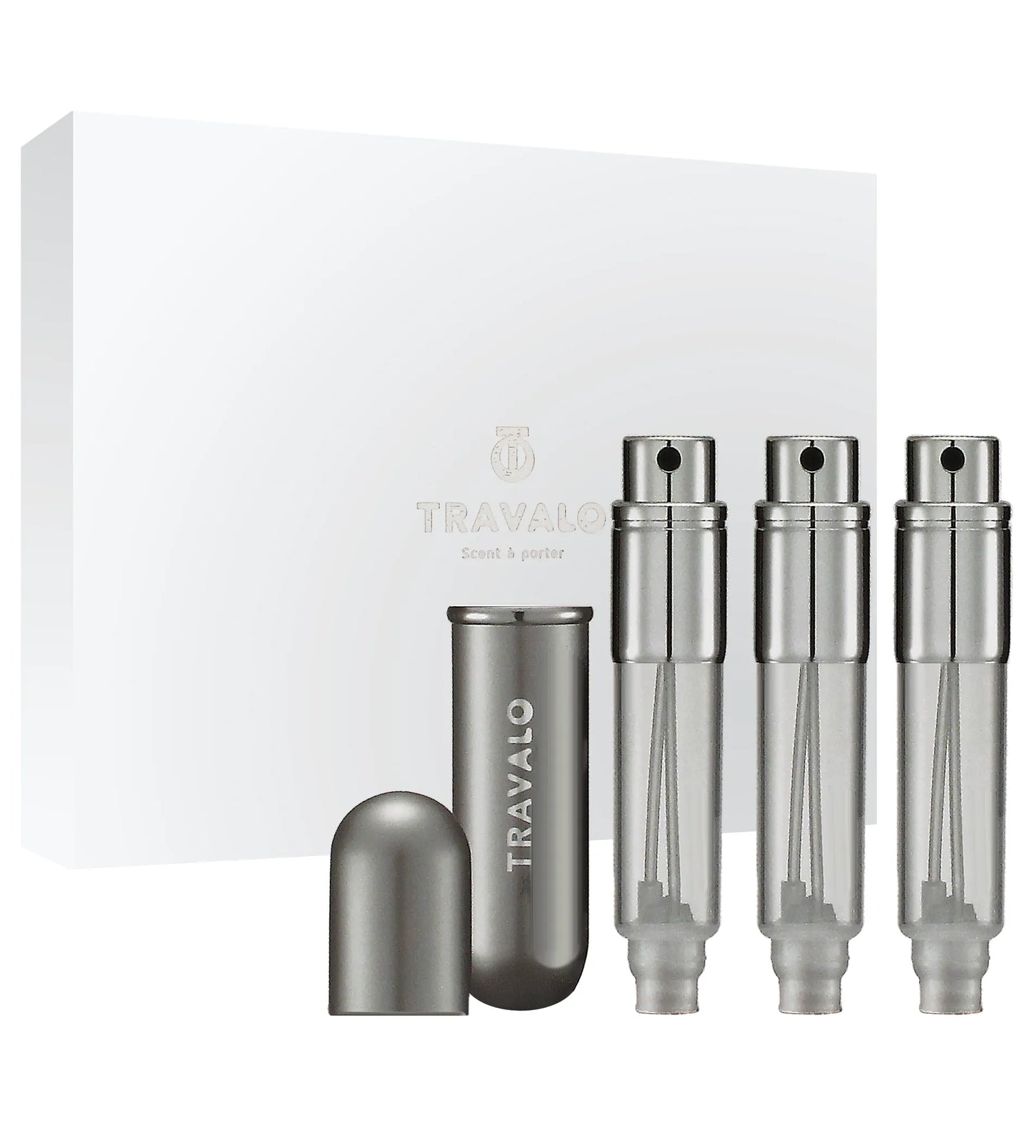 Travalo Classic refillable perfume atomizer 3x5 ml Titanium