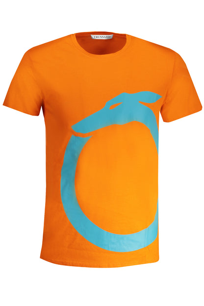TRUSSARDI MEN'S SHORT SLEEVE T-SHIRT ORANGE