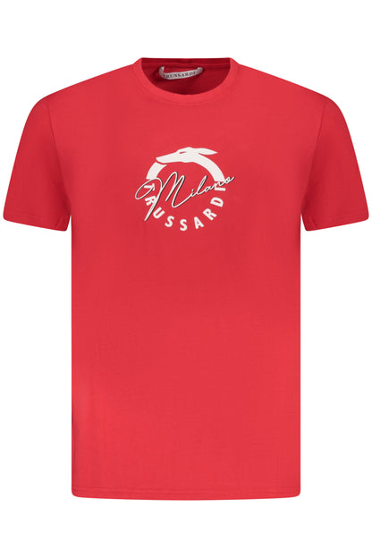 TRUSSARDI MEN'S SHORT SLEEVE T-SHIRT RED