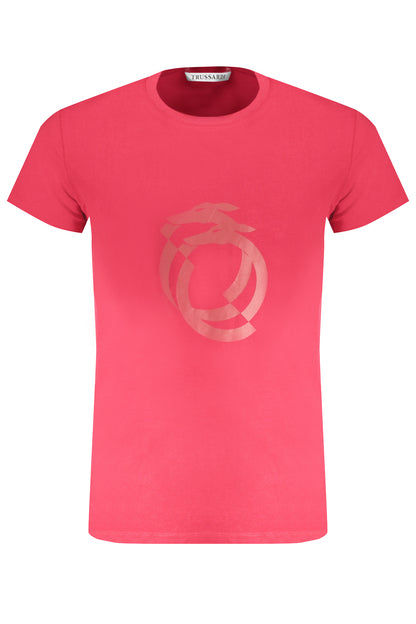 TRUSSARDI MEN'S SHORT SLEEVE T-SHIRT RED