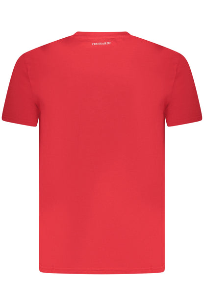 TRUSSARDI MEN'S SHORT SLEEVE T-SHIRT RED