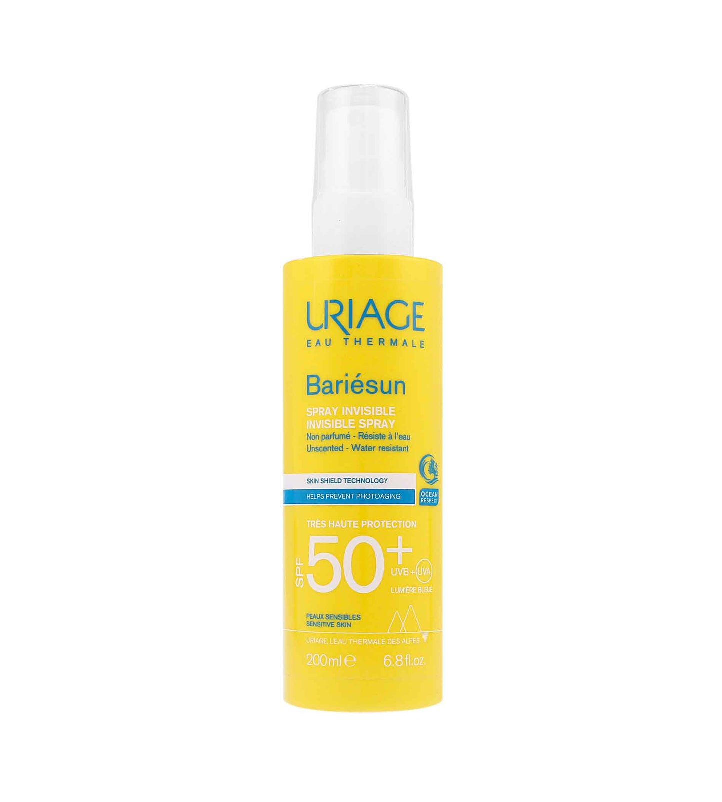 Uriage Bariésun Invisible Spray neviditelný sprej na opalování bez parfemace SPF 50+ 200 ml
