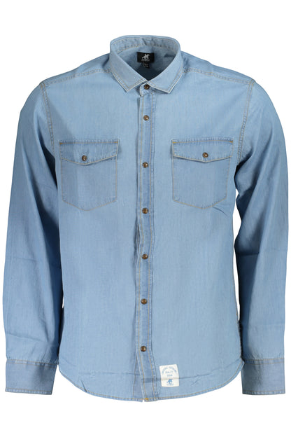 US GRAND MEN'S LONG-SLEEVED SHIRT, BLUE
