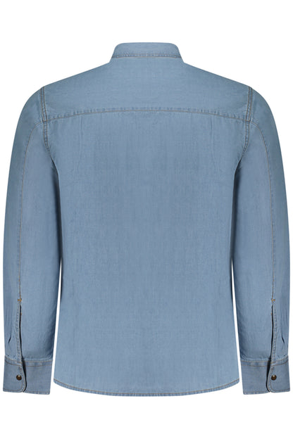 US GRAND MEN'S LONG-SLEEVED SHIRT, BLUE
