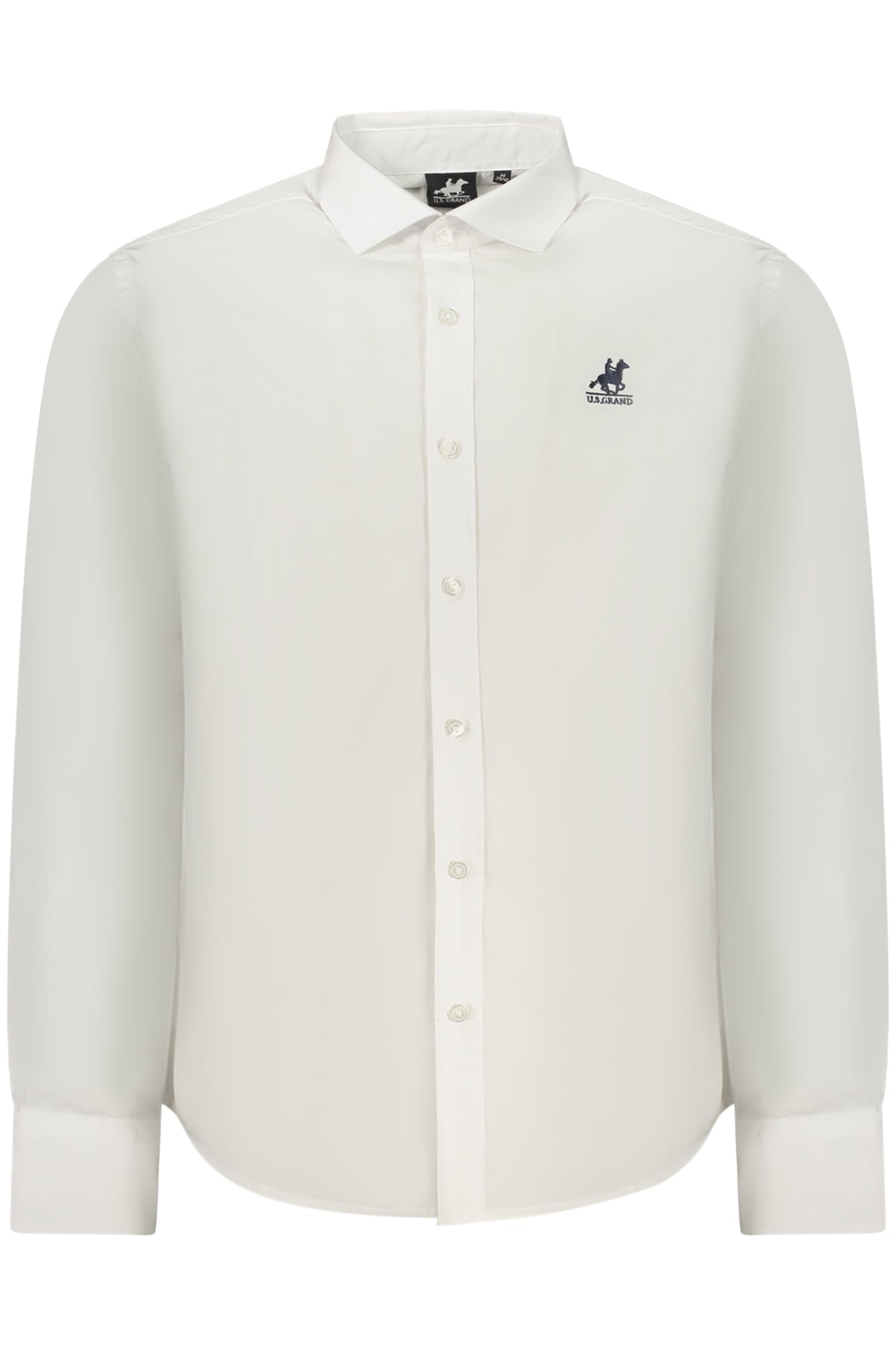 US GRAND MEN'S LONG-SLEEVED WHITE SHIRT