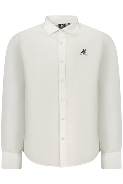 US GRAND MEN'S LONG-SLEEVED WHITE SHIRT