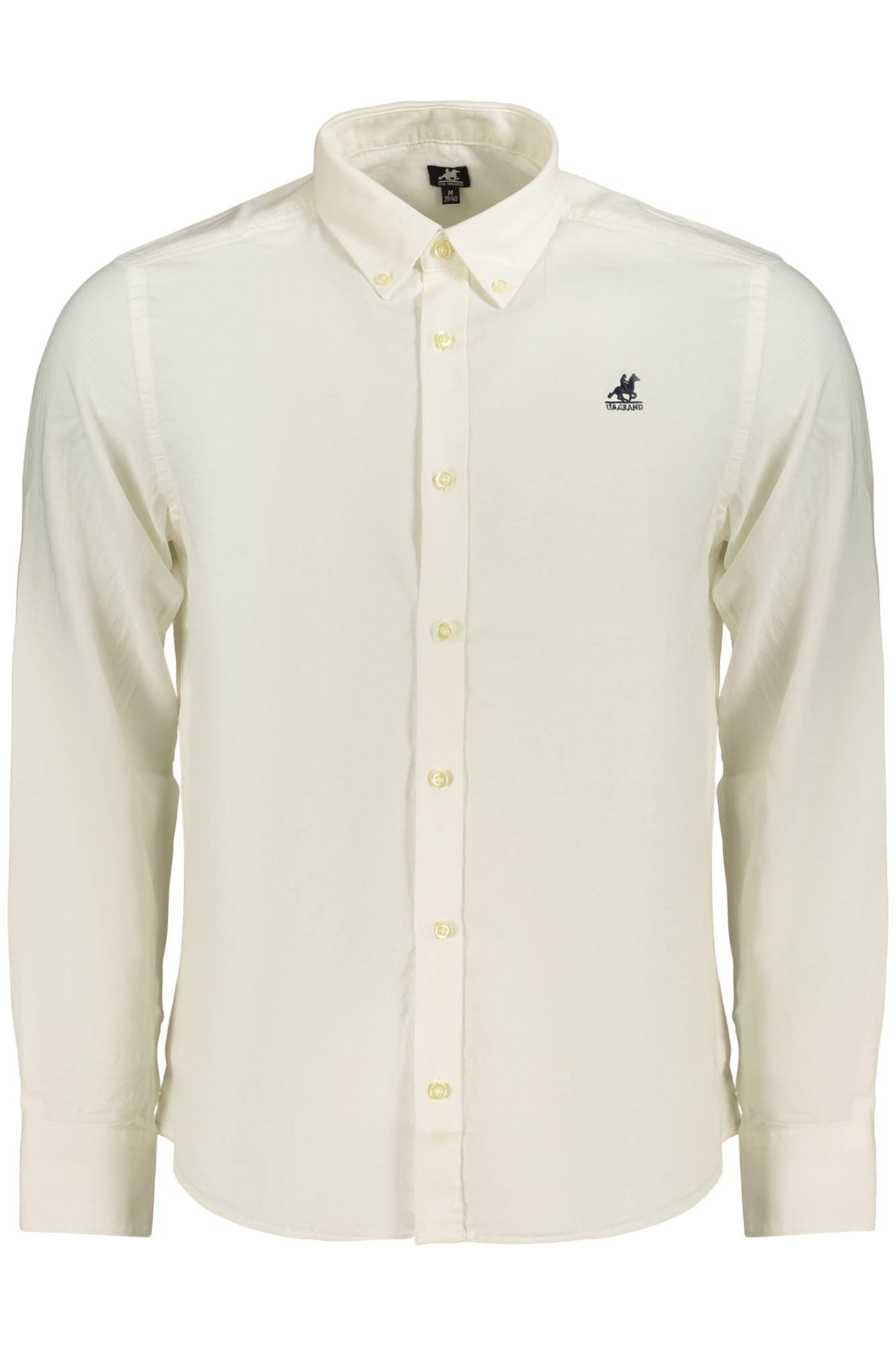 US GRAND MEN'S LONG-SLEEVED WHITE SHIRT