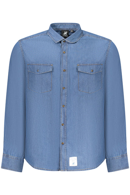 US GRAND MEN'S BLUE LONG-SLEEVED SHIRT