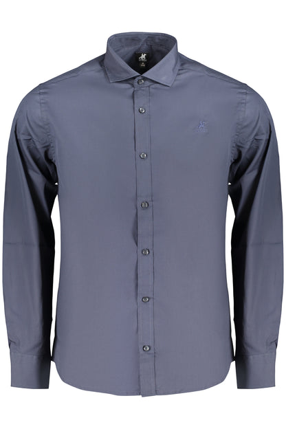 US GRAND MEN'S BLUE LONG-SLEEVED SHIRT