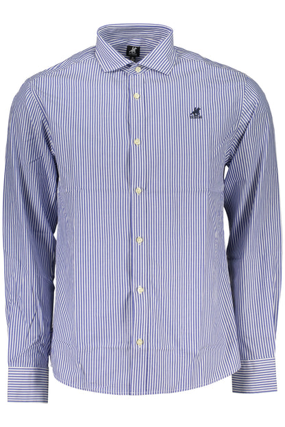 US GRAND MEN'S BLUE LONG-SLEEVED SHIRT