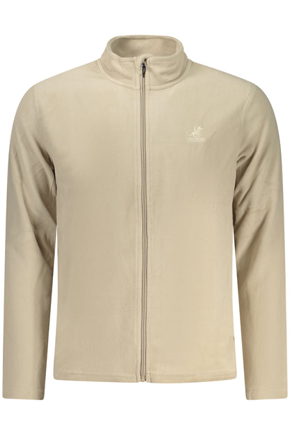 US GRAND MEN'S BEIGE ZIP-UP SWEATSHIRT