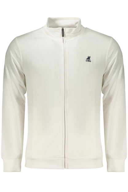 US GRAND MEN'S WHITE ZIP-UP SWEATSHIRT