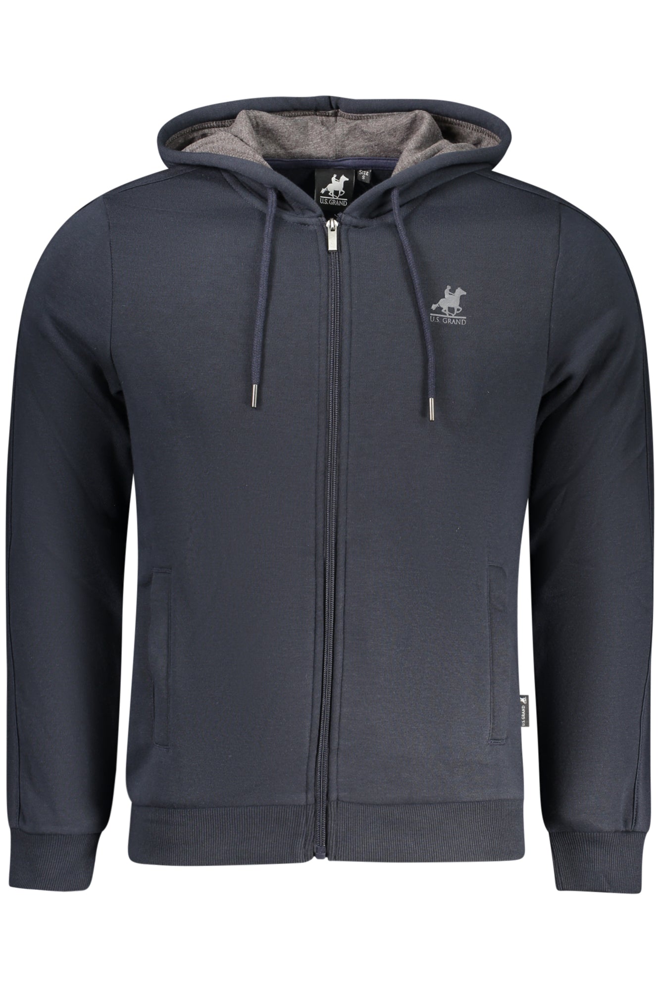 US GRAND MEN'S BLUE ZIP-UP SWEATSHIRT