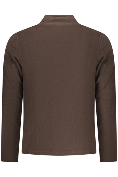 US GRAND MEN'S BROWN ZIP-UP SWEATSHIRT