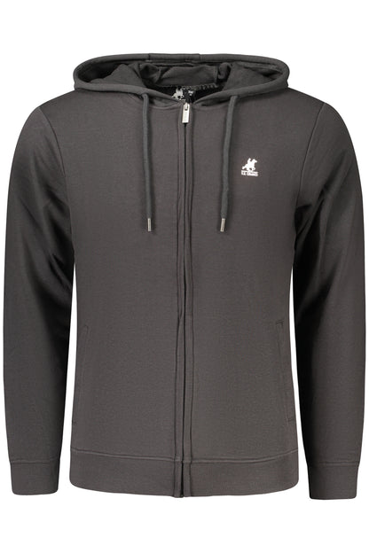 US GRAND MEN'S BLACK ZIP-UP SWEATSHIRT