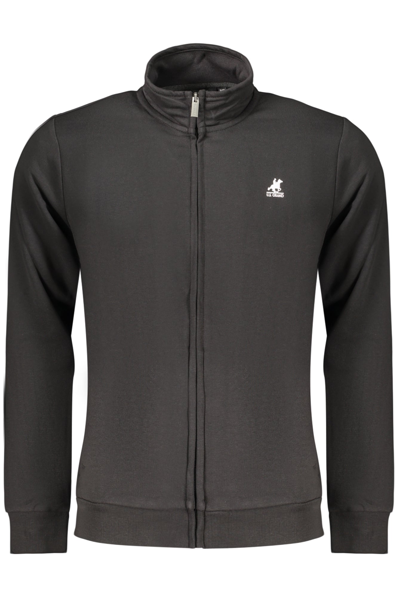 US GRAND MEN'S BLACK ZIP-UP SWEATSHIRT
