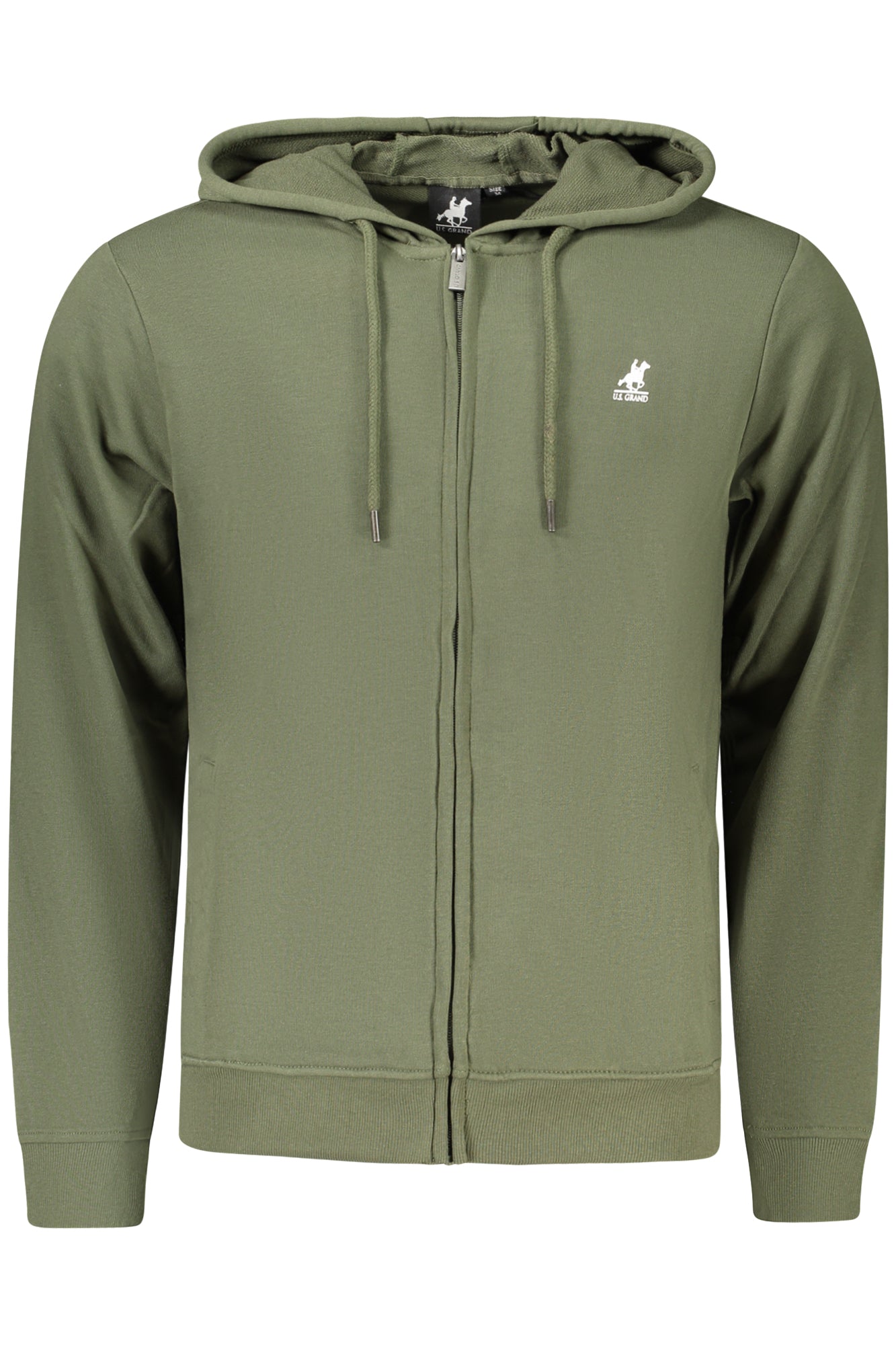 US GRAND MEN'S GREEN ZIP-UP SWEATSHIRT