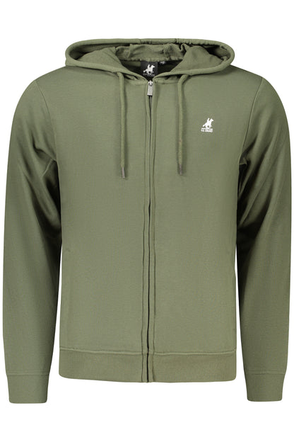 US GRAND MEN'S GREEN ZIP-UP SWEATSHIRT