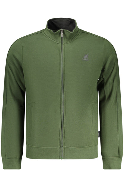 US GRAND MEN'S GREEN ZIP-UP SWEATSHIRT