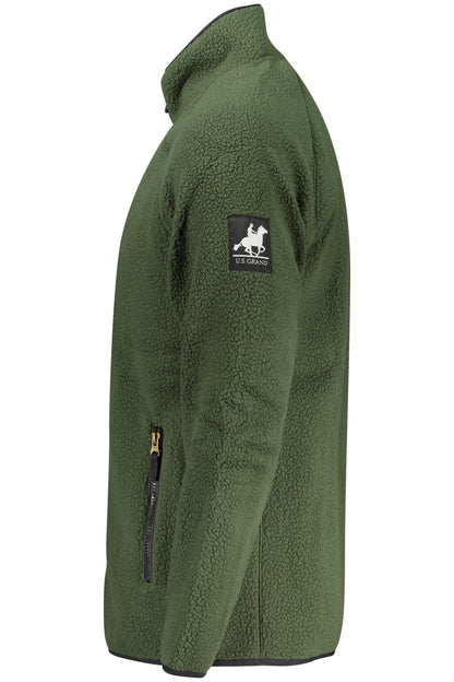 US GRAND MEN'S GREEN ZIP-UP SWEATSHIRT