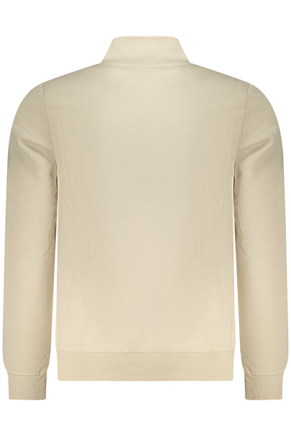 US GRAND MEN'S BEIGE ZIP-UP SWEATSHIRT