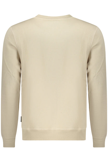 US GRAND MEN'S BEIGE ZIP-UP SWEATSHIRT