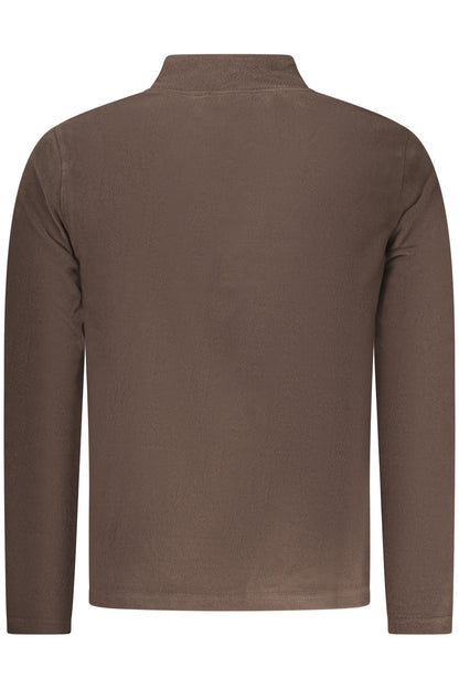 US GRAND MEN'S BROWN ZIP-UP SWEATSHIRT