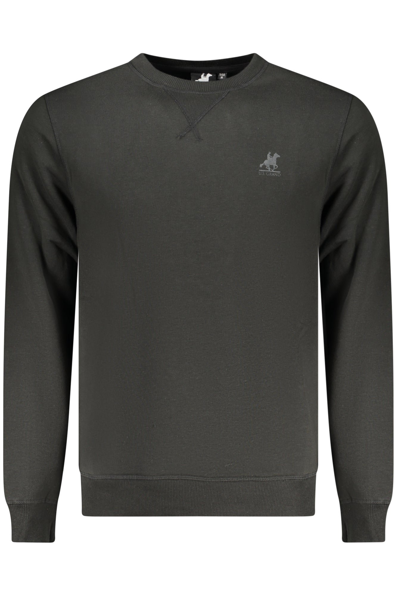 US GRAND MEN'S BLACK ZIP-UP SWEATSHIRT