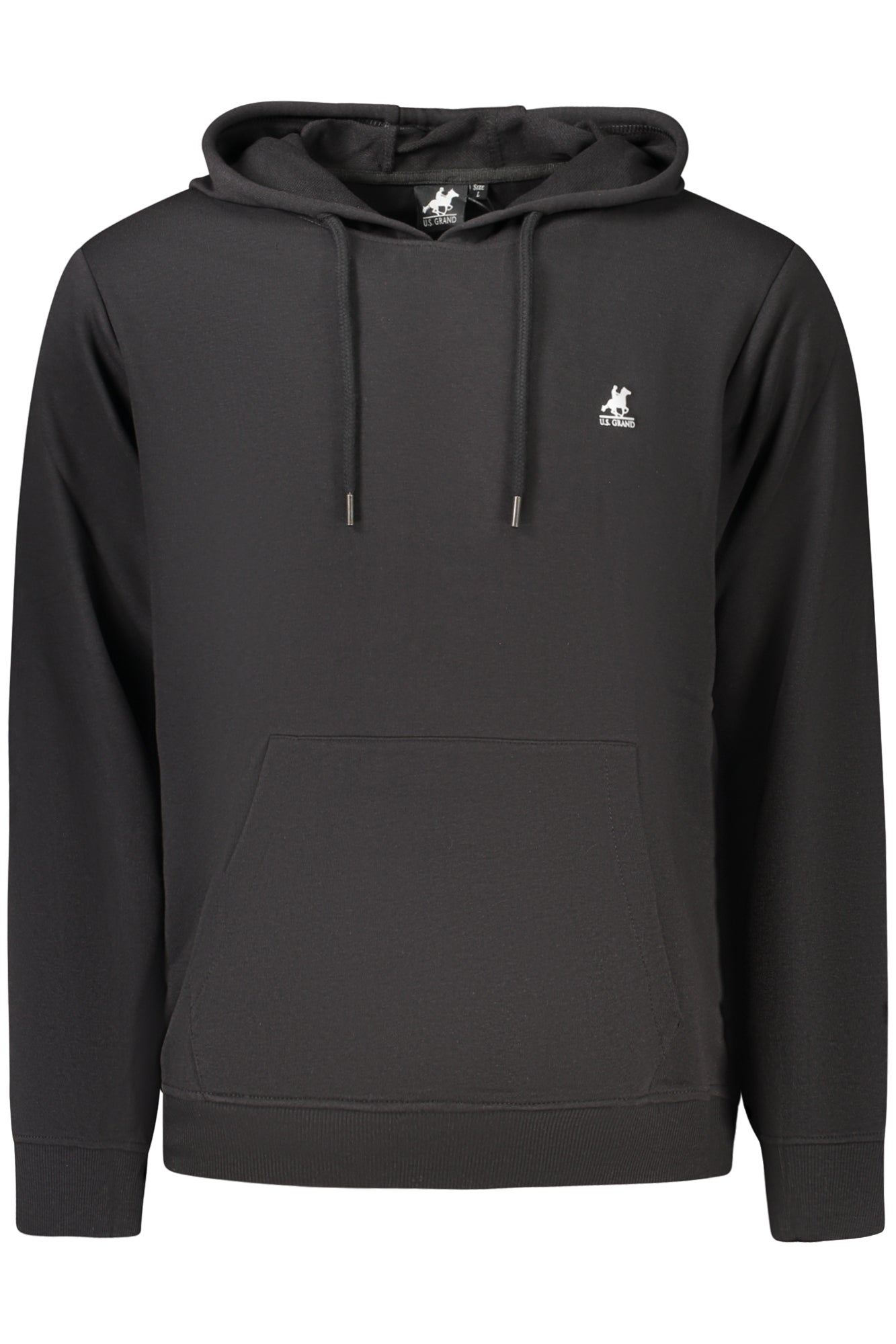 US GRAND MEN'S BLACK ZIP-UP SWEATSHIRT
