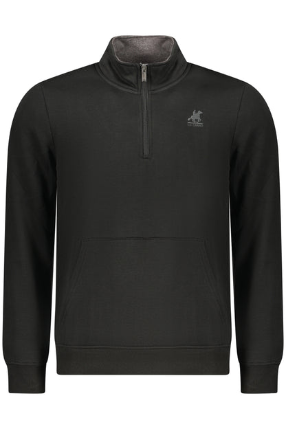 US GRAND MEN'S BLACK ZIP-UP SWEATSHIRT