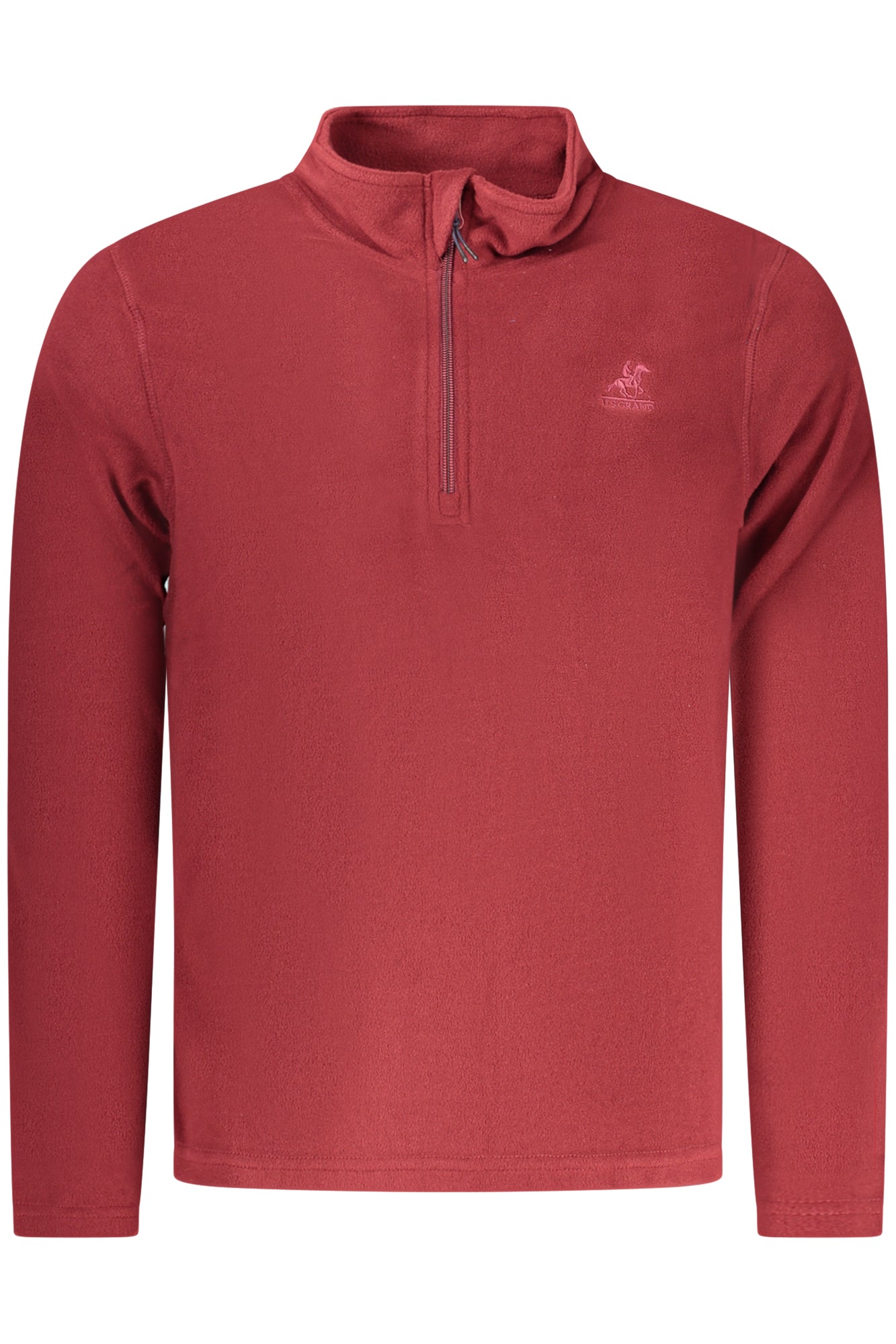 US GRAND MEN'S RED ZIP-UP SWEATSHIRT