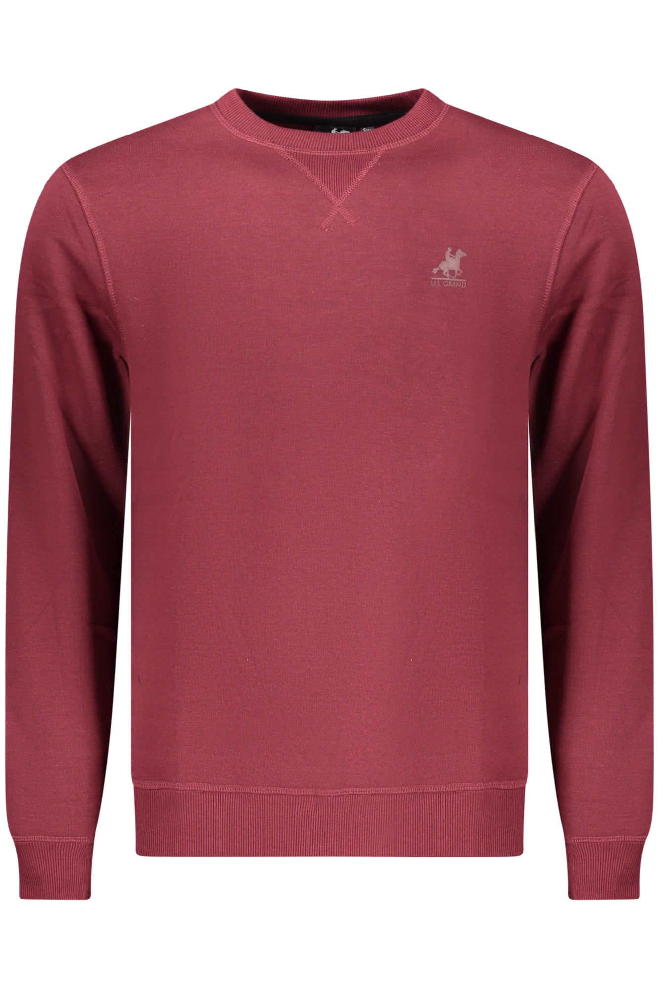 US GRAND MEN'S RED ZIP-UP SWEATSHIRT