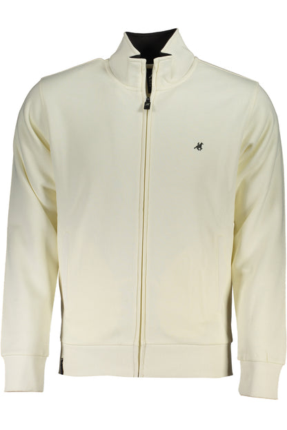 US GRAND MEN'S WHITE ZIP-UP SWEATSHIRT