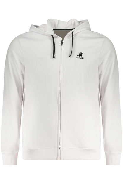 US GRAND MEN'S WHITE ZIP-UP SWEATSHIRT