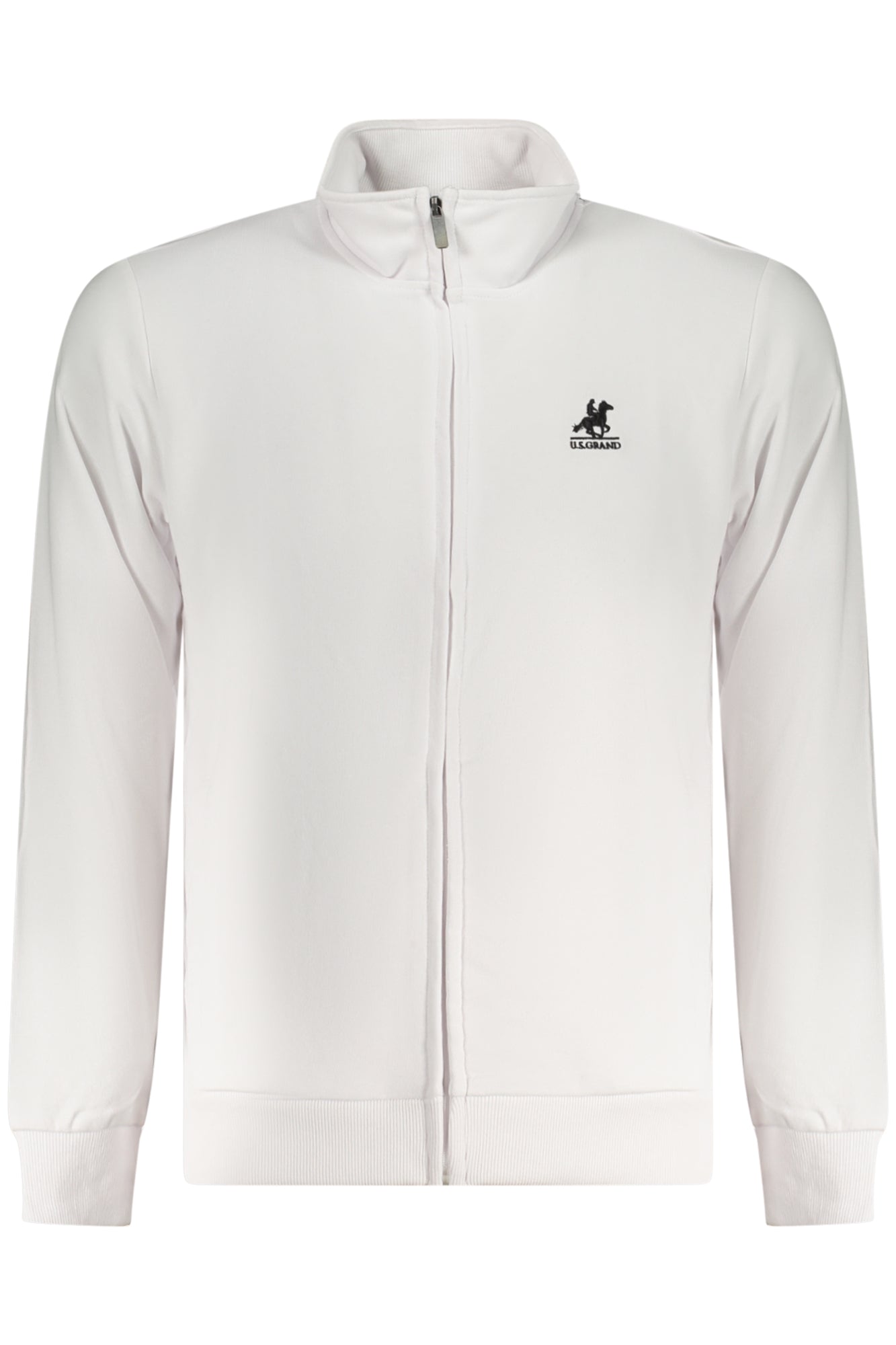 US GRAND MEN'S WHITE ZIP-UP SWEATSHIRT