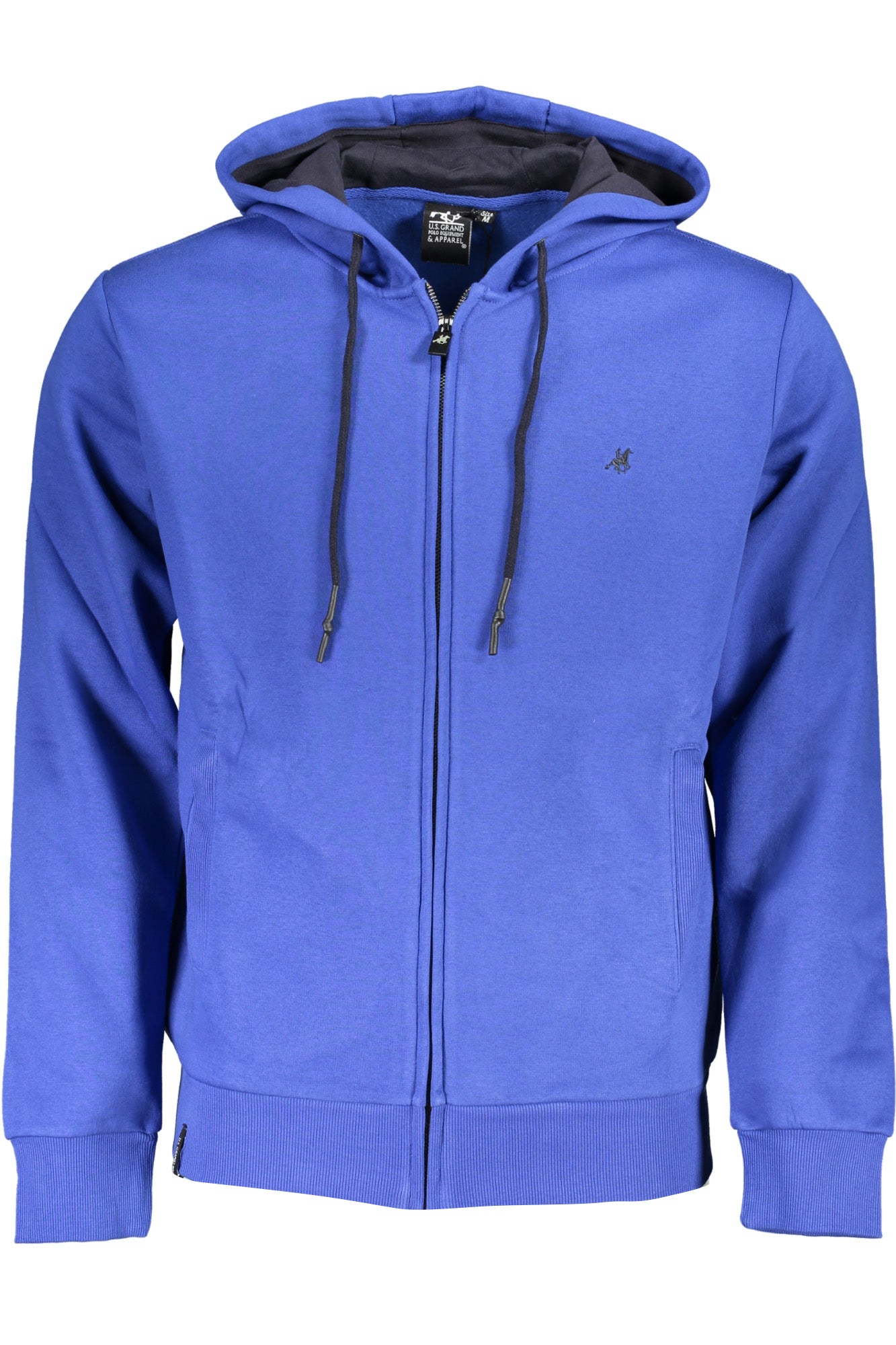 US GRAND MEN'S BLUE ZIP-UP SWEATSHIRT