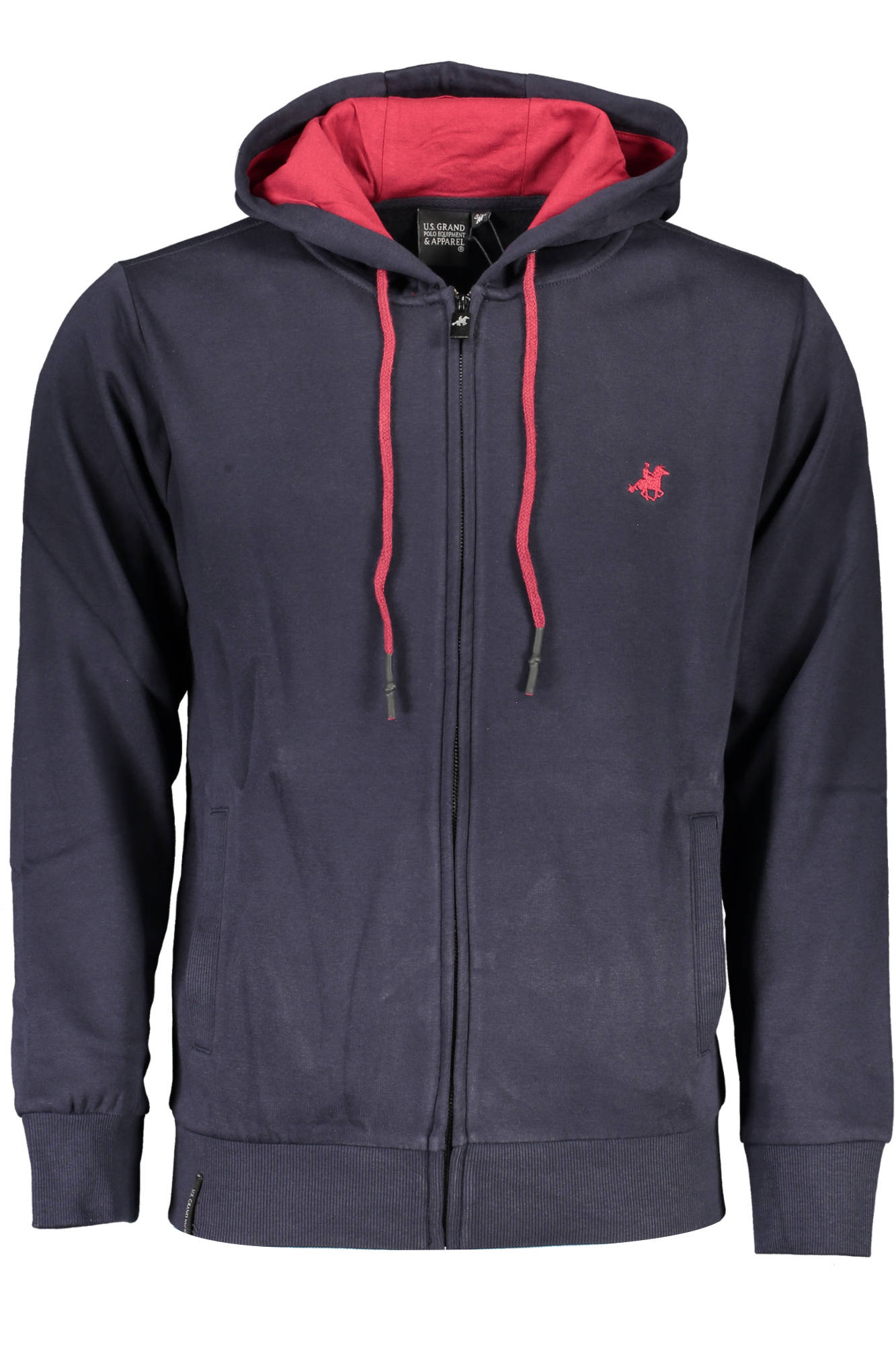 US GRAND MEN'S BLUE ZIP-UP SWEATSHIRT
