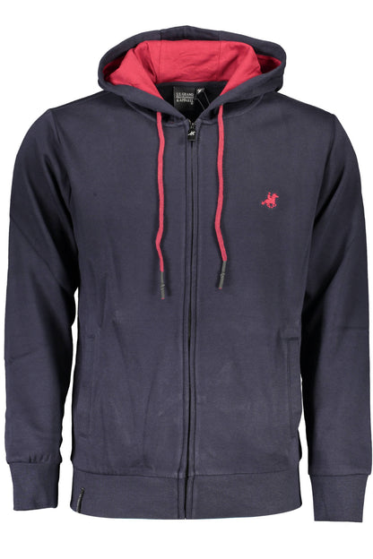 US GRAND MEN'S BLUE ZIP-UP SWEATSHIRT