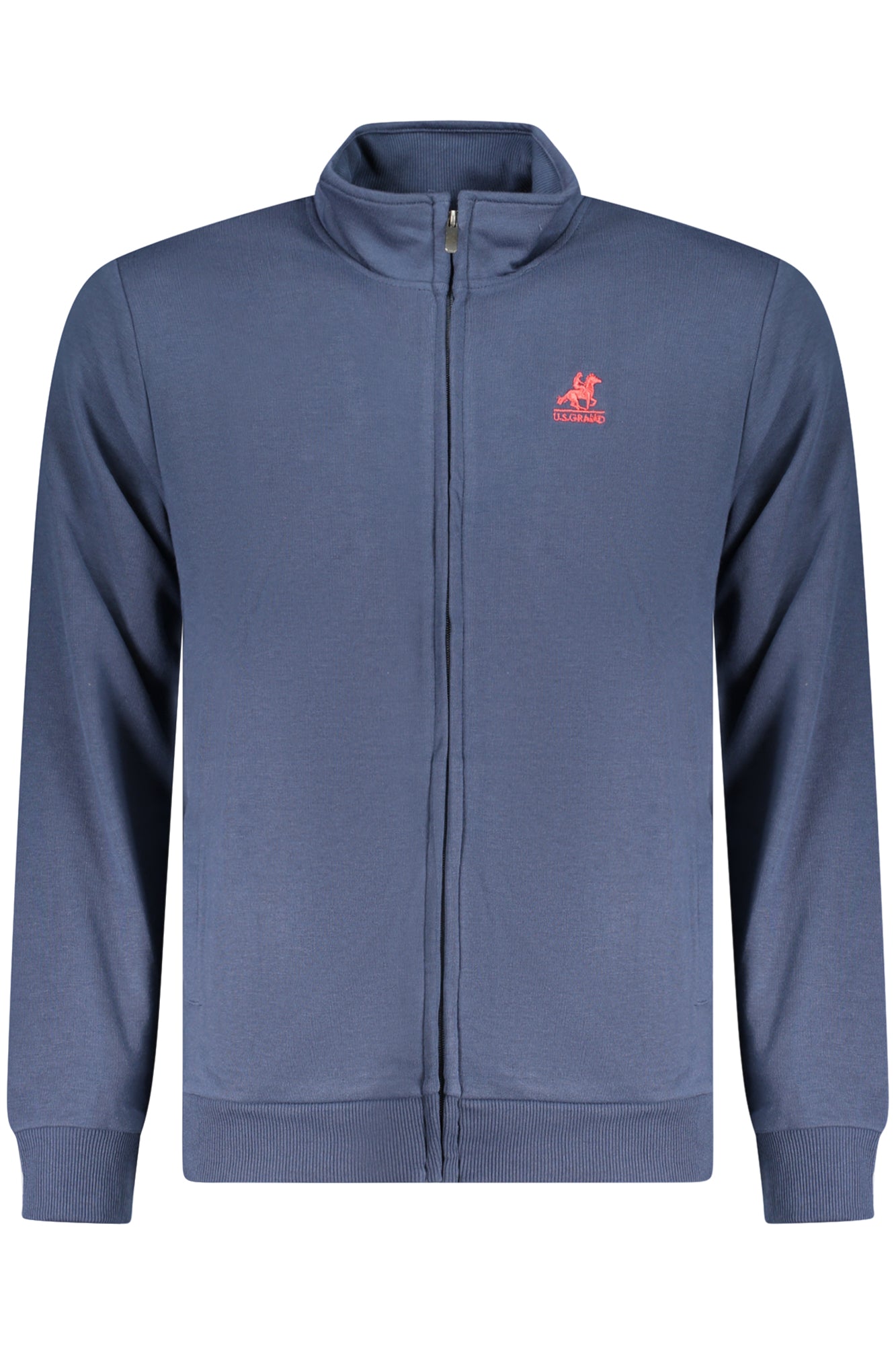 US GRAND MEN'S BLUE ZIP-UP SWEATSHIRT